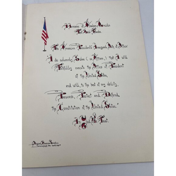 Memories Of Abraham Lincoln That Live Forever Book Original American Script Lohe - Picture 2 of 8